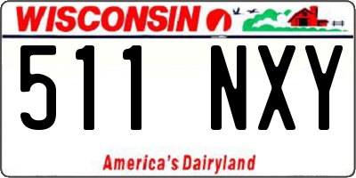 WI license plate 511NXY