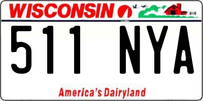 WI license plate 511NYA