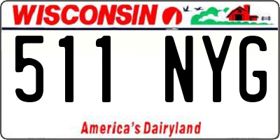 WI license plate 511NYG