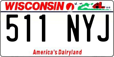 WI license plate 511NYJ