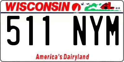 WI license plate 511NYM