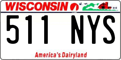 WI license plate 511NYS