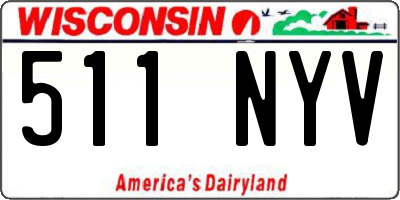 WI license plate 511NYV