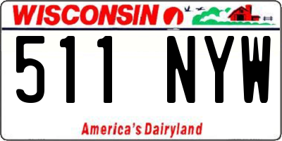 WI license plate 511NYW