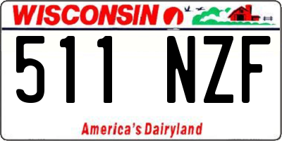 WI license plate 511NZF