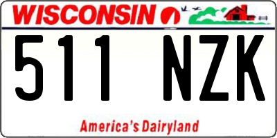 WI license plate 511NZK
