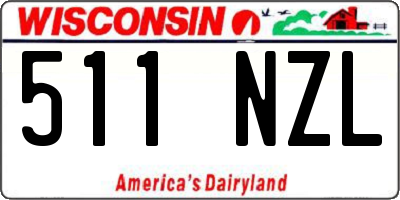 WI license plate 511NZL