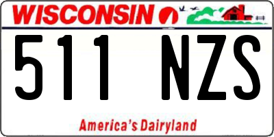 WI license plate 511NZS