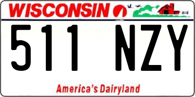 WI license plate 511NZY