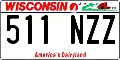 WI license plate 511NZZ