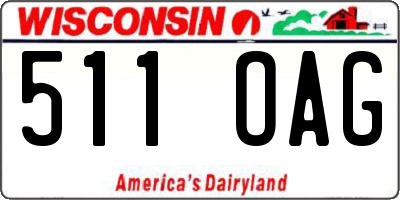 WI license plate 511OAG