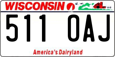 WI license plate 511OAJ