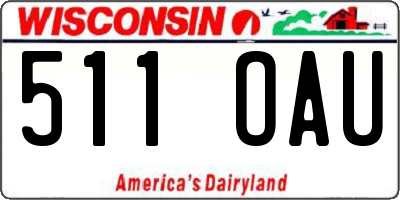 WI license plate 511OAU