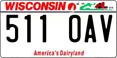 WI license plate 511OAV