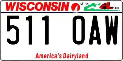 WI license plate 511OAW
