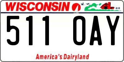 WI license plate 511OAY