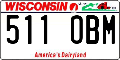 WI license plate 511OBM