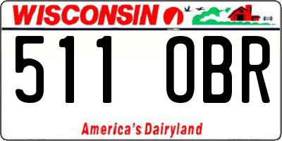 WI license plate 511OBR