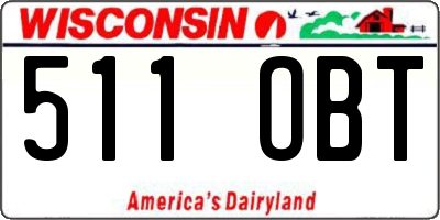 WI license plate 511OBT