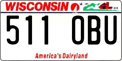WI license plate 511OBU