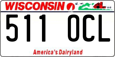 WI license plate 511OCL