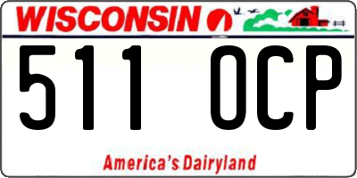 WI license plate 511OCP