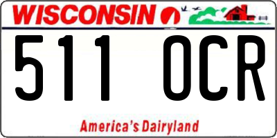 WI license plate 511OCR