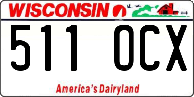 WI license plate 511OCX