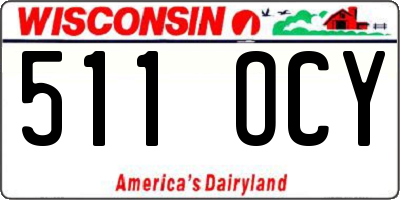 WI license plate 511OCY