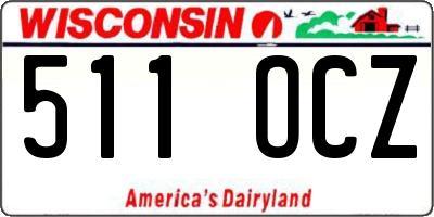 WI license plate 511OCZ
