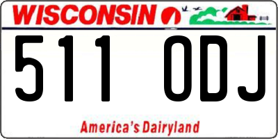 WI license plate 511ODJ