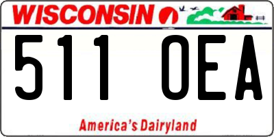 WI license plate 511OEA
