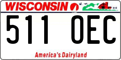 WI license plate 511OEC