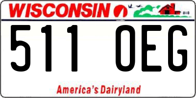 WI license plate 511OEG