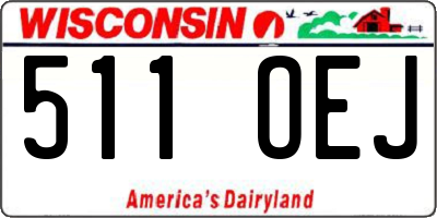 WI license plate 511OEJ