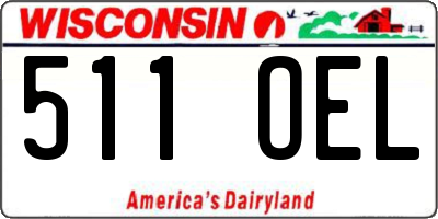 WI license plate 511OEL