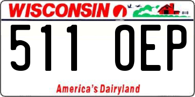 WI license plate 511OEP