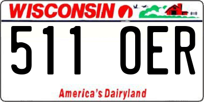 WI license plate 511OER