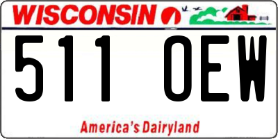 WI license plate 511OEW