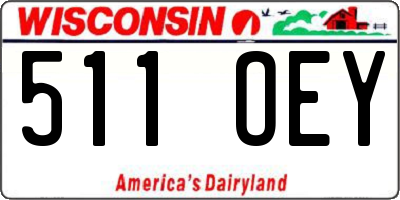 WI license plate 511OEY