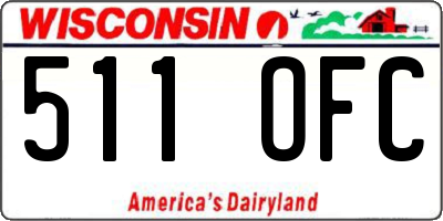 WI license plate 511OFC