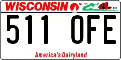WI license plate 511OFE