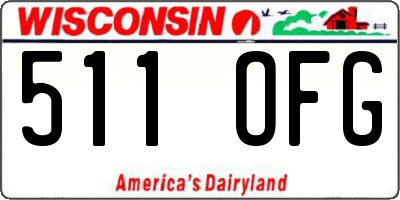 WI license plate 511OFG