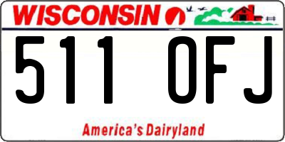 WI license plate 511OFJ