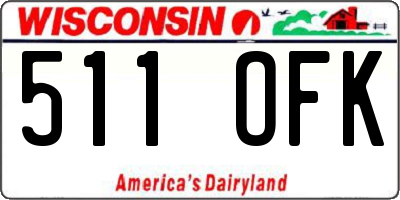 WI license plate 511OFK