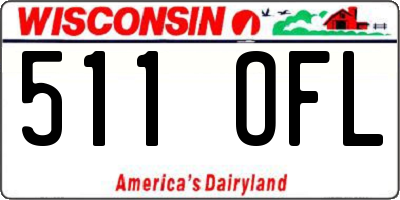 WI license plate 511OFL