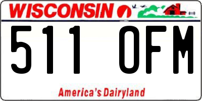 WI license plate 511OFM