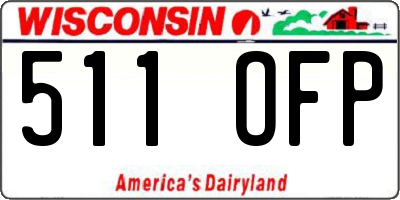 WI license plate 511OFP