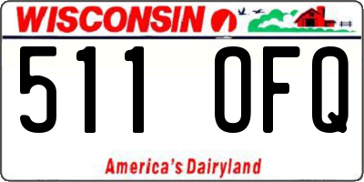 WI license plate 511OFQ