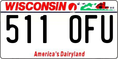 WI license plate 511OFU